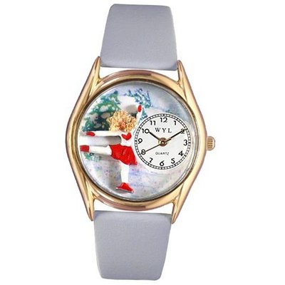 Whimsical es Kids' C0810006 Classic Gold Ice Skating Red Leather And Goldtone