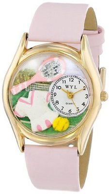 Whimsical es Kids' C0810015 Classic Gold Tennis Female Pink Leather And Goldtone