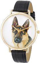 Whimsical es N0130040 German Shepherd Black Leather And Goldtone Photo