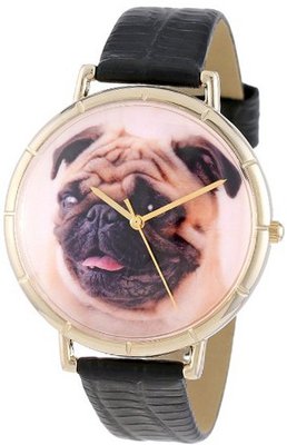 Whimsical es N0130061 Pug Black Leather And Goldtone Photo