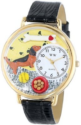 Whimsical es Unisex G0130034 Dachshund Black Leather