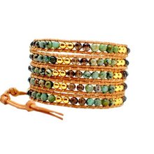 On the Rocks Classic Wrap Style: 5-Layer Wrap Bracelet, Color: Caribbean Seabreeze