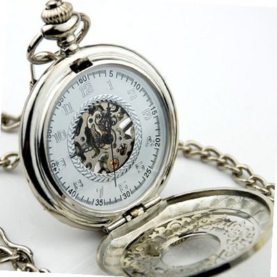 High Quality Stainless Steel Pocket Unisex Fashion Beauty Manual Mechanical itself Movement Silver Color
