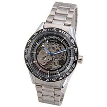 uWINNER Mudder Automatic Mechanical Skeleton Boy Gift Stainless Steel Wrist 