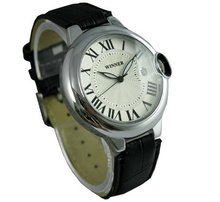 uWINNER Winner Roman White Dial Black Numberal Mechanical 