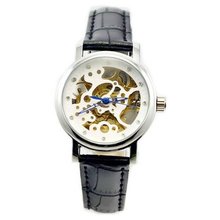 Winner Auto Mechanical Wrist with White Hollow Pattern