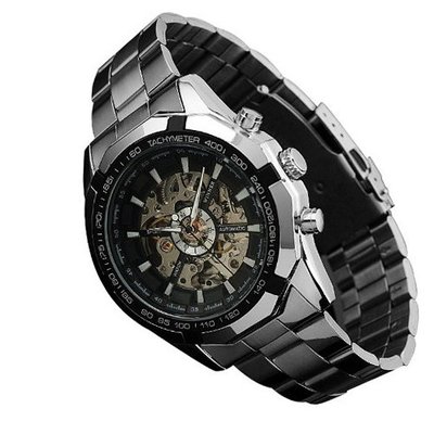 Winner Black Dial Skeleton Mechanical Wrist