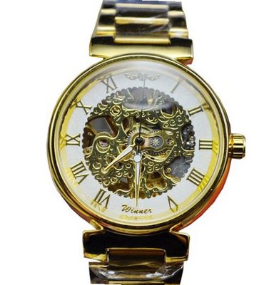 Winner Gold Skeleton Mechanical Wrist