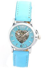WINNER Heart Shape Blue Skeleton Automatic Mechanical es