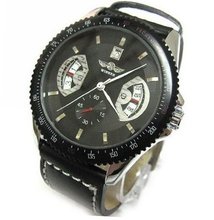 Winner Mechanical Car Day Black Dial Hand Wind