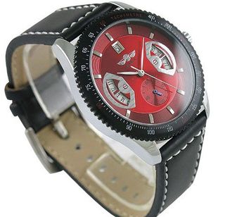 Winner Mechanical Car Day Red Dial Date Wrist