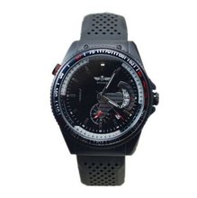 Winner  Silicone Starp Black Dial Hand wind Mechanical