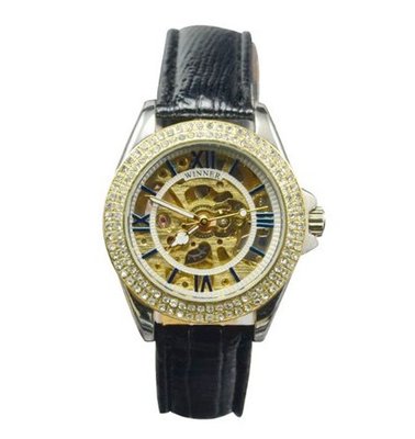 Winner Skeleton Roman Numberal Mechanical Wrist