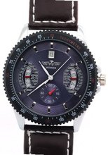 WINNER Sub Dials Calendar Date Blue Dial Waterproof Automatic Mechanical Skeleton es