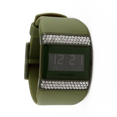 Wize & Ope Unisex All Over Strass Digital WO-ALL-5S with Black Dial and Touch Screen