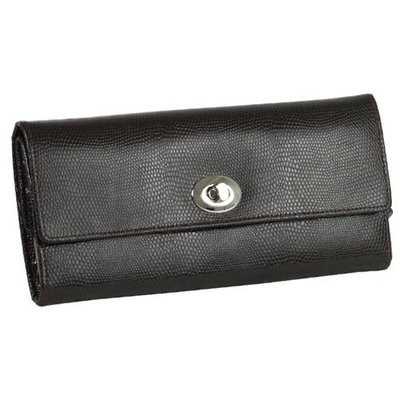 Wolf Designs 315306 London Collection Jewelry Roll, Cocoa