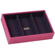 Wolf Designs 317797 Stackables Series Small Deep Tray, Fuchsia