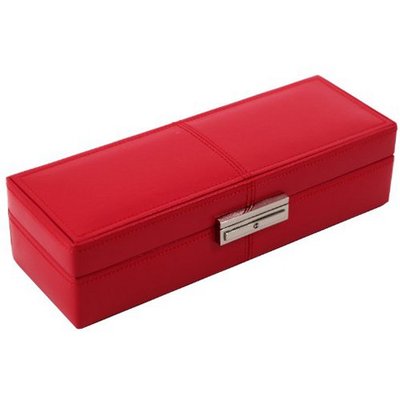 Wolf Designs 319414 Queen's Court Collection Safe Deposit Box, Crimson