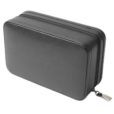 Wolf Designs 356502 Queen's Court Collection Zip Jewelry Box, Noir