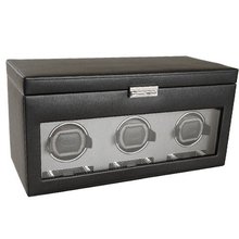 Wolf Designs 456302 Viceroy Collection Module 2.7 Triple Winder with Cover and Storage