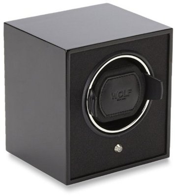 Wolf Designs 460470 Cub Series Lacquered Wood Winder, Black