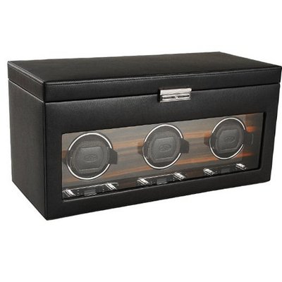 Wolf Designs Module 2.7 Roadster Triple Winder with Cover and Storage, Black