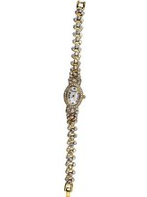 Goldtone & Clear Multitone Rhinestone Wrist
