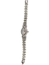 Silvertone & Clear Rhinestone Wrist