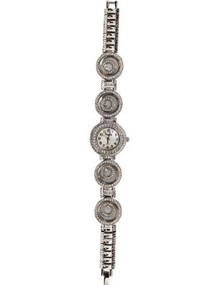 Silvertone & Rhinestone Target Wrist