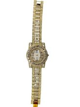uWomen's Fashion Watch Brilliant Goldtone Rhinestone Wrist 