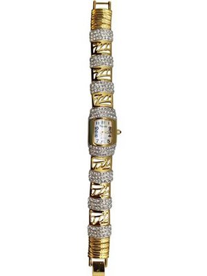 Vogue Goldtone & Rhinestone Wrist