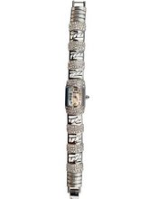 Vogue Silvertone & Rhinestone Wrist