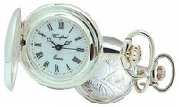Woodford Ladies' Quartz Full-Hunter Pocket , 1201, Sterling Silver Mini with 30 Inch Chain (Suitable for Engraving)
