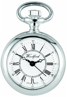 Woodford Ladies' Quartz Pendant , 1223, Sterling Silver with 30 Inch Chain (Suitable for Engraving)