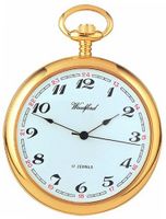 Woodford Mechanical Open-face Pocket , 1031, Gold-Plated Arabic Dial with Chain (Suitable for Engraving)