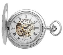 Woodford Mechanical Pocket with White Dial Analogue Display 1082