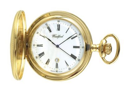 Woodford Mechanical Pocket with White Dial Analogue Display 1085