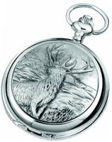 Woodford Quartz Pocket , 1913/Q, Chrome-Finished Monarch Of The Glen Pattern with Chain (Suitable for Engraving)