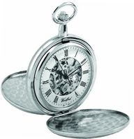 Woodford Skeleton Full-Hunter Pocket with Chrome-Finished Twin-Lids and Chain 1062