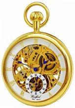 Woodford Skeleton Pocket , 1044, Gold-Plated Full-size with Chain (Suitable for Engraving)