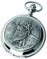 Woodford Skeleton Pocket , 1895/SK, Chrome-Finished St. Christopher Pattern with Chain (Suitable for Engraving)