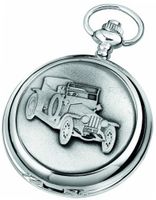 Woodford Skeleton Pocket , 1916/SK, Chrome-Finished Rolls Royce Silver Ghost Pattern with Chain (Suitable for Engraving)