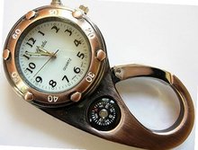Copper Color Clip on Bag Pocket W/compass & Back Light