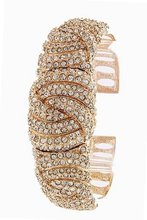 Ladies 18K Rose Gold Plated BLING Crystal Cover Bangle Made with SWAROVSKI Elements
