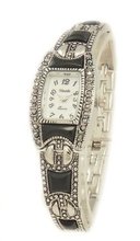 New Vintage Style Marcasite with Black Onyx Bracelet