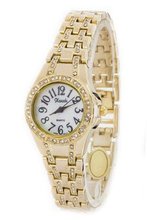 "Simply Inspired" Classic Gold_tone Easy Read Bracelet