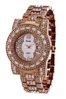 *Wow* Ladies /  18k Rose Gold Plated Bling Made with Swarovski Elements