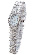 *Wow* Ladies 18k Silver Plated Bling Made with Swarovski Elements