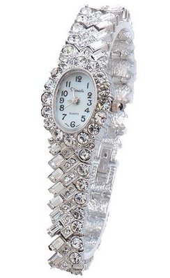 *Wow* Ladies 18k Silver Plated Bling Made with Swarovski Elements