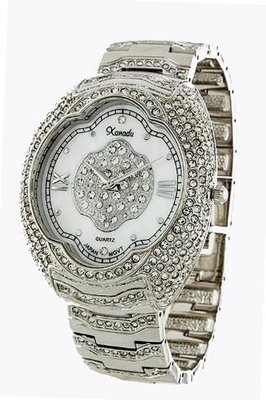 *Wow* Ladies 18k Silver Plated Bling Made with Swarovski Elements